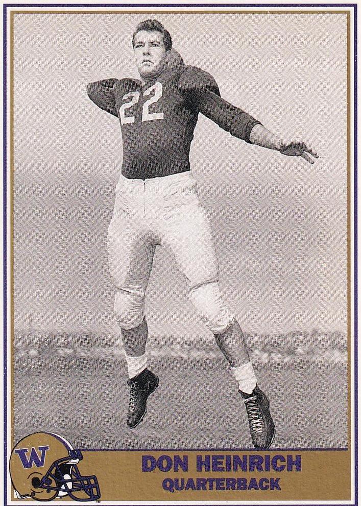 Don Heinrich #22 Football Cards 1992 Pacific Washington Greats