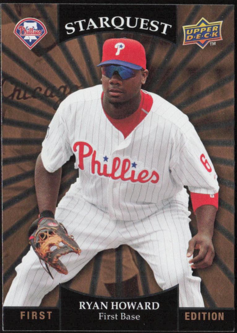 Ryan Howard #SQ-24 Baseball Cards 2009 Upper Deck First Edition Starquest