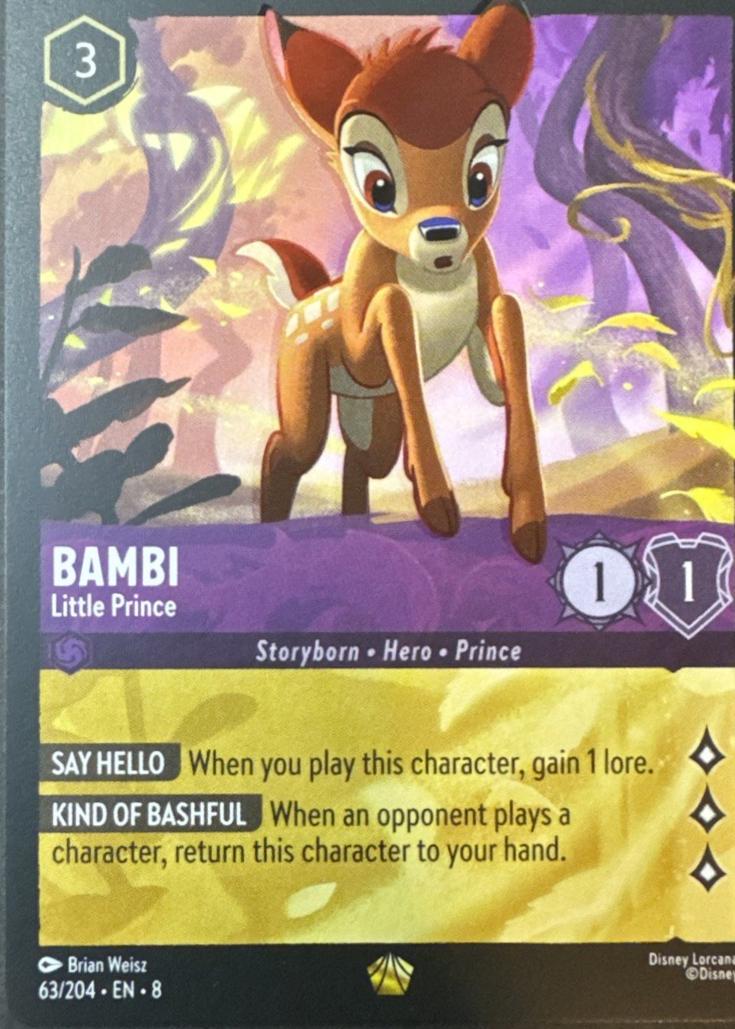 Bambi - Little Prince #63 Lorcana Reign of Jafar