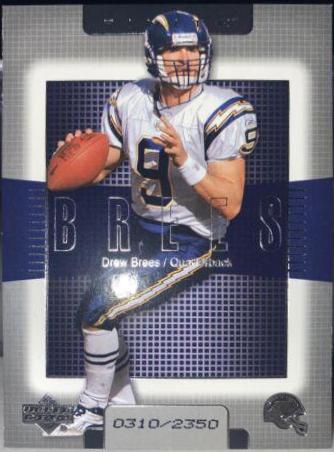 Drew Brees #9 Football Cards 2003 Upper Deck Finite