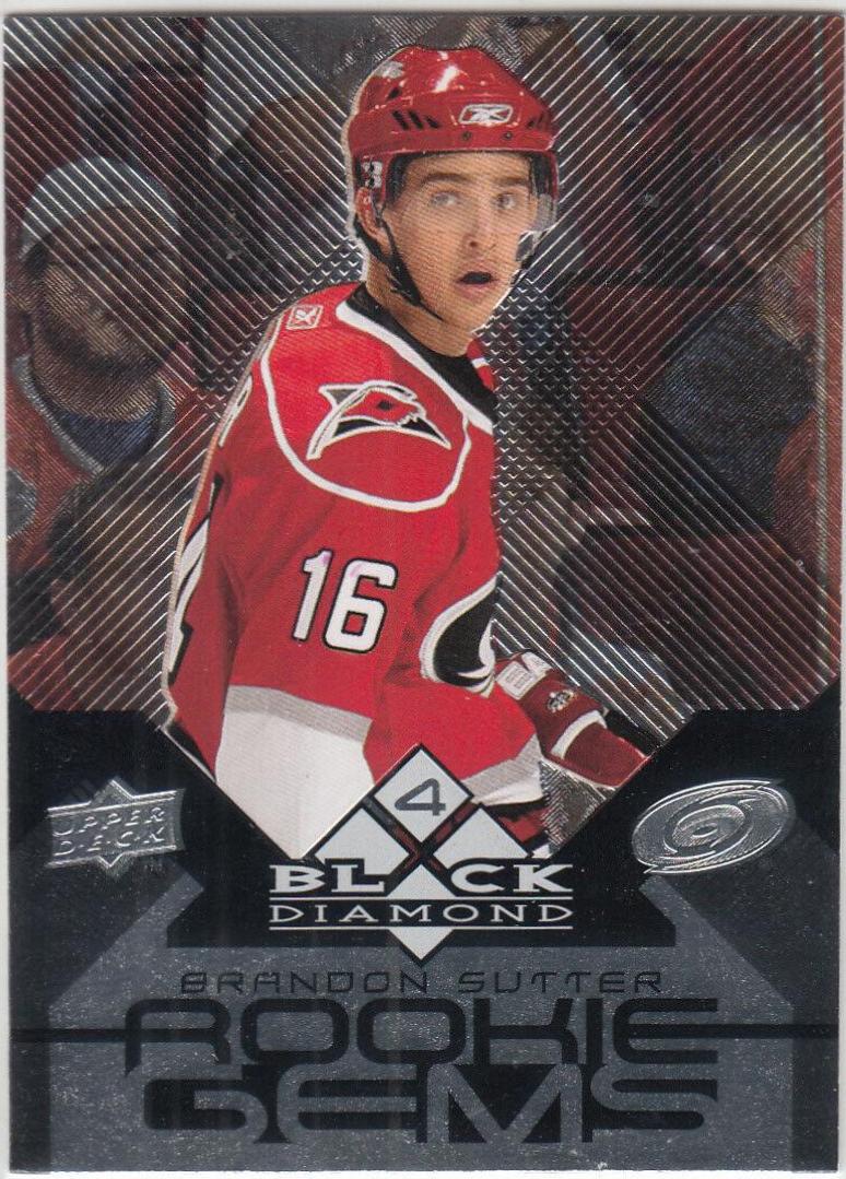 Brandon Sutter #192 Hockey Cards 2008 Upper Deck Black Diamond