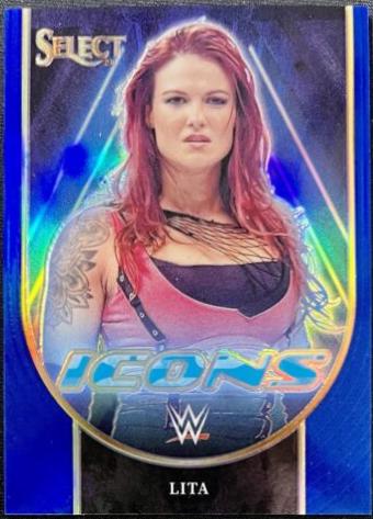 Lita [Blue Prizm] #20 Wrestling Cards 2024 Panini Select WWE Icons