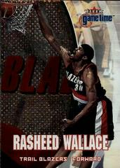 Rasheed Wallace #67 Basketball Cards 2000 Fleer Game Time Prices