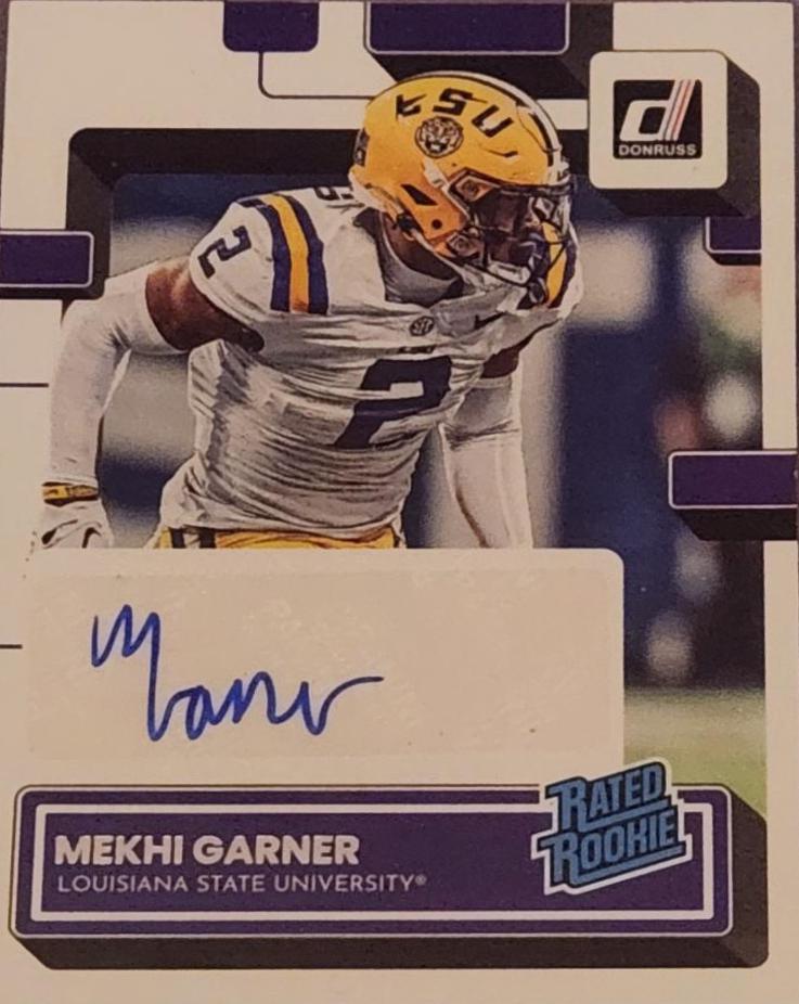 Mekhi Garner #RRS-MGA Football Cards 2023 Panini Chronicles Draft Picks Donruss Rated Rookie Signatures