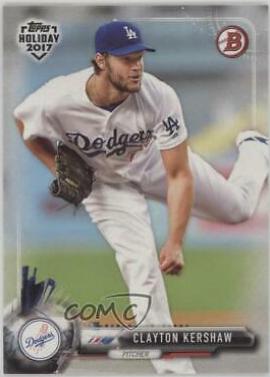 Clayton Kershaw #TH-CK Baseball Cards 2017 Topps Holiday Bowman