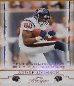 Andre Johnson #39 Football Cards 2008 Playoff Prestige