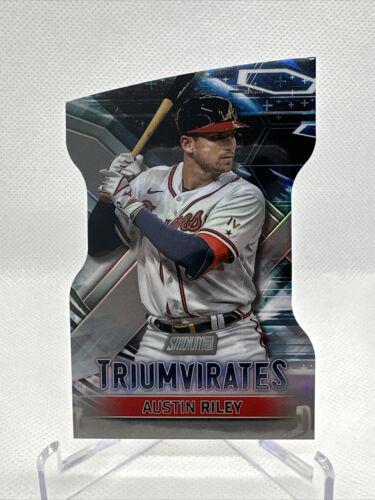 Austin Riley #T-16 Baseball Cards 2023 Stadium Club Triumvirates