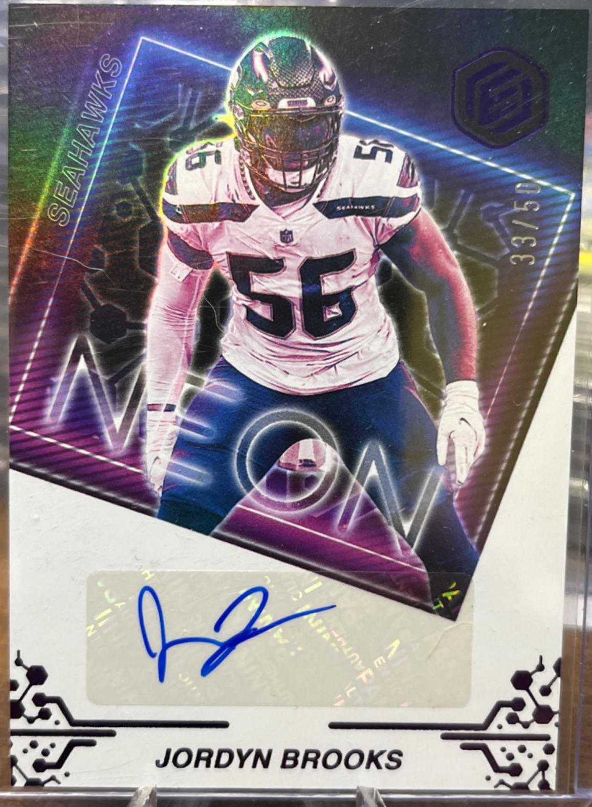 Jordyn Brooks #NS-JB 2022 Panini Elements Neon Signs Autographs Football