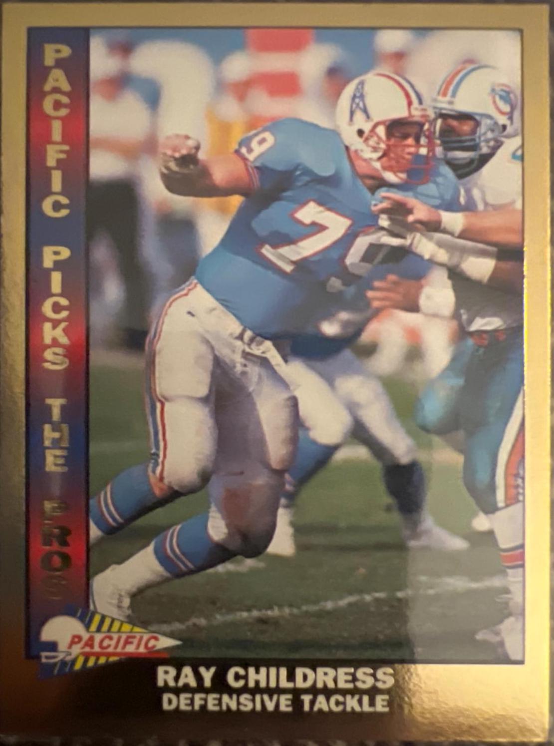 Ray Childress #15 Football Cards 1993 Pacific Pick the Pros Gold