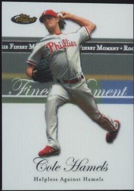 Cole Hamels #RFM-CH 2007 Finest Baseball Rookie Finest Moments