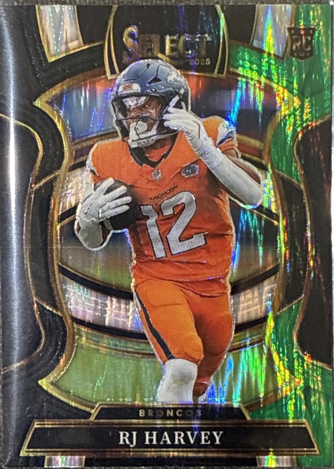 RJ Harvey [Black Green Prizm Shock] #10 Prices | 2025 Panini