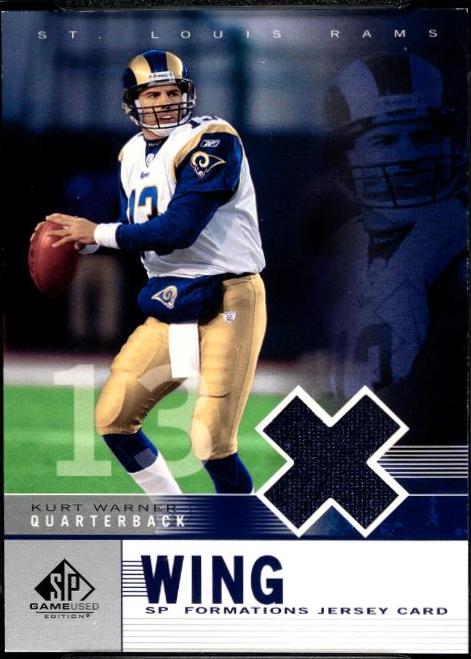 Kurt Warner #F1-KW Football Cards 2003 SP Game Used Formations Wing
