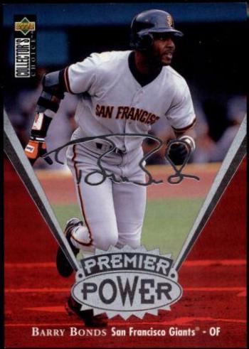 Barry Bonds #PP9 Baseball Cards 1997 Collector's Choice Premier Power