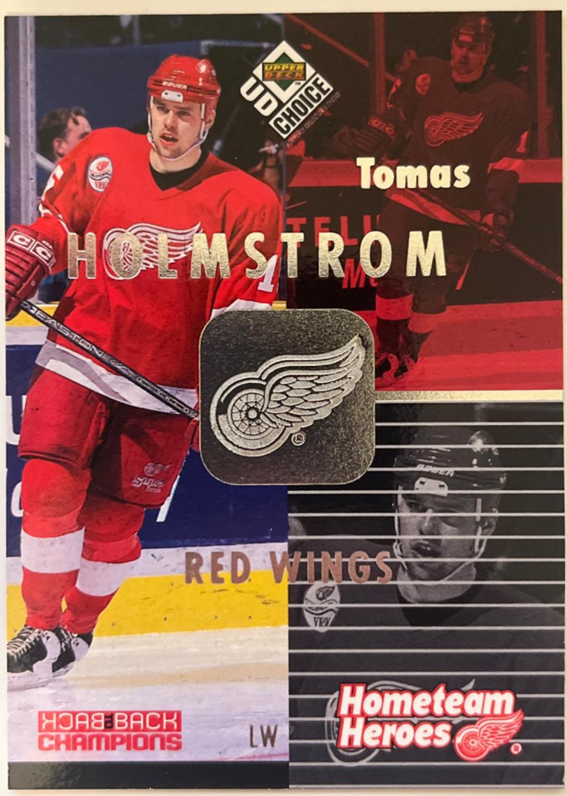 Tomas Holmstrom #RW13 Hockey Cards 1998 UD Choice Hometeam Heroes