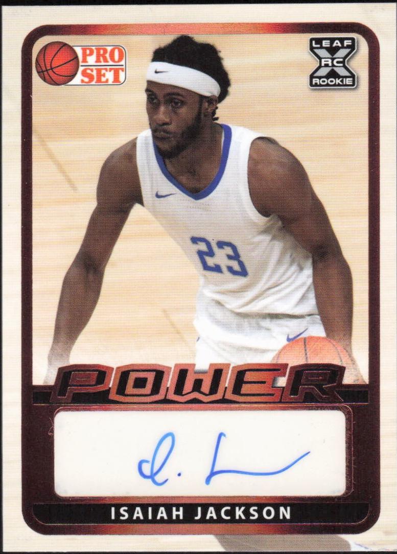 Isaiah Jackson #BA-IJ1 2021 Pro Set Power Autograph Basketball