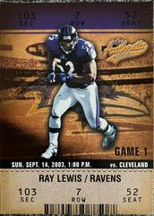 Ray Lewis #49 Football Cards 2003 Fleer Authentix Prices