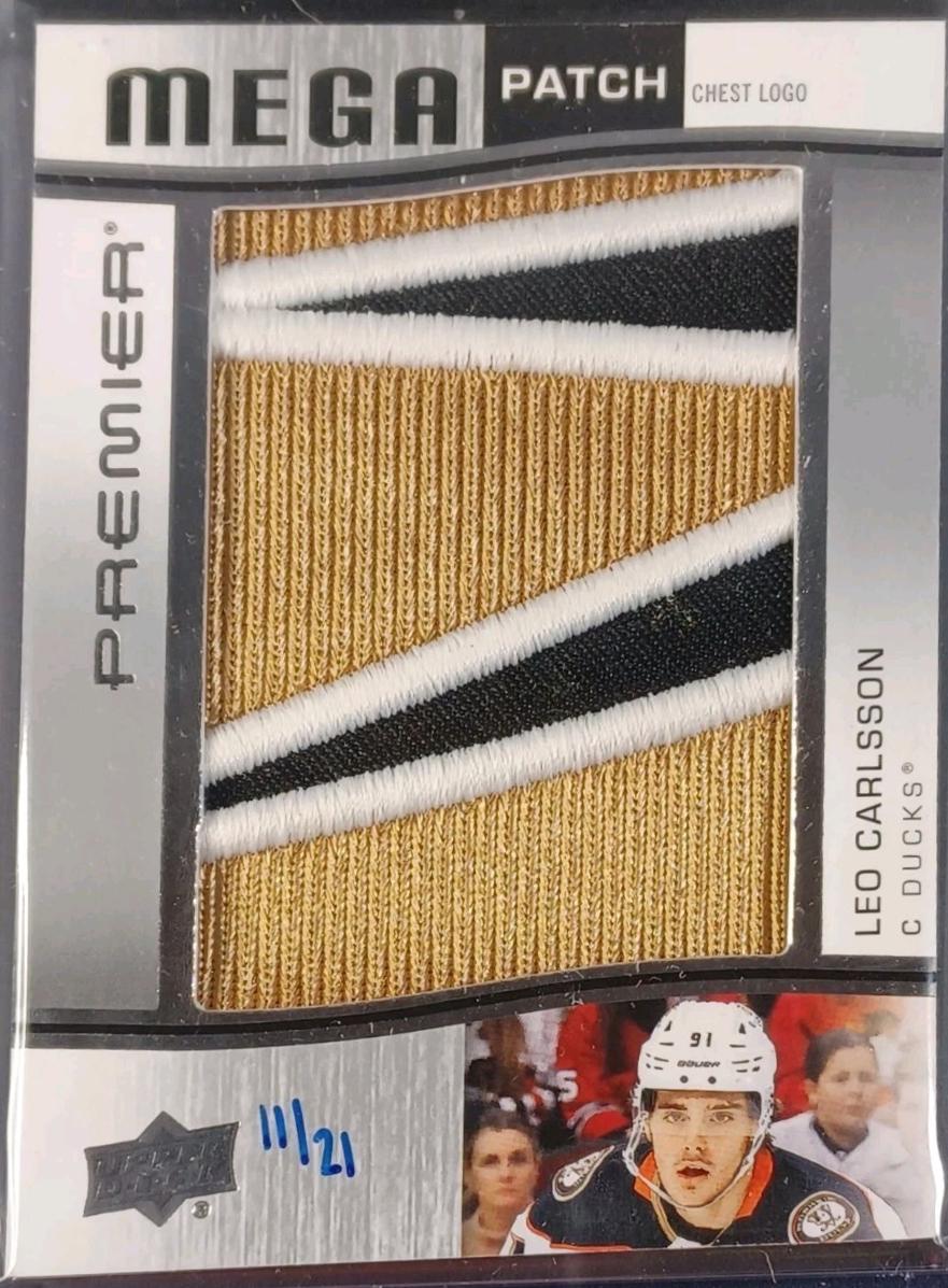 Leo Carlsson #PMP-LC 2023 Upper Deck Premier Mega Patch Hockey