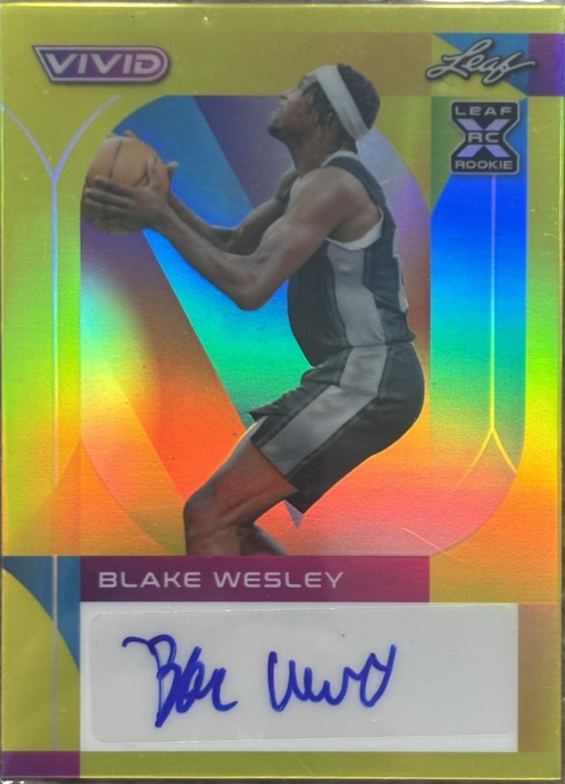 Blake Wesley #BA-BW1 2022 Leaf Vivid Basketball