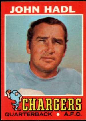 John Hadl #255 Football Cards 1971 Topps