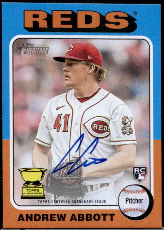 Andrew Abbott #ROA-AA Baseball Cards 2024 Topps Heritage Mini Real One Autograph