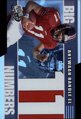 Antwaan Randle El #BN7 Football Cards 2002 Press Pass Big Numbers