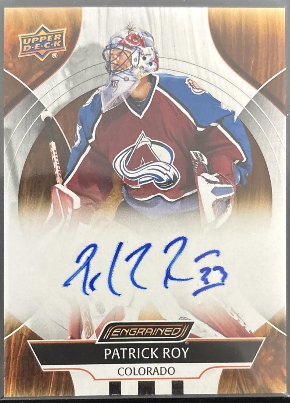 Patrick Roy #CA-PR 2024 Upper Deck Engrained Icons Autograph Hockey