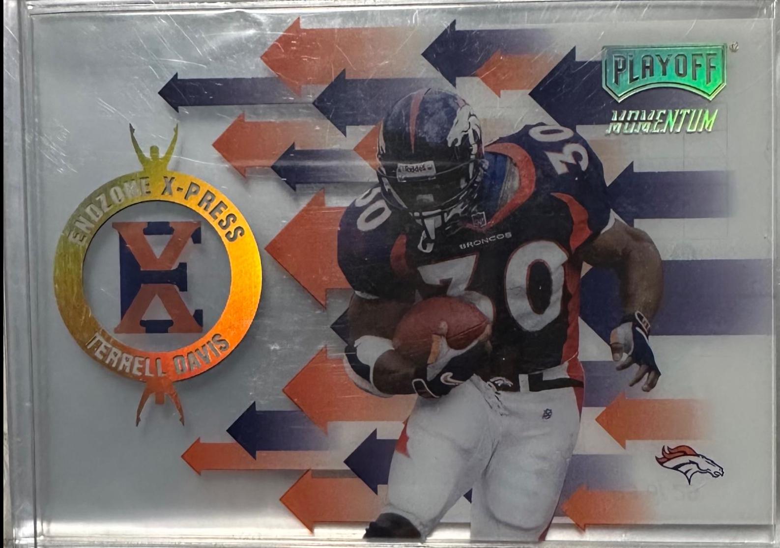 Terrell Davis #R3 Football Cards 1998 Playoff Momentum Endzone X Press