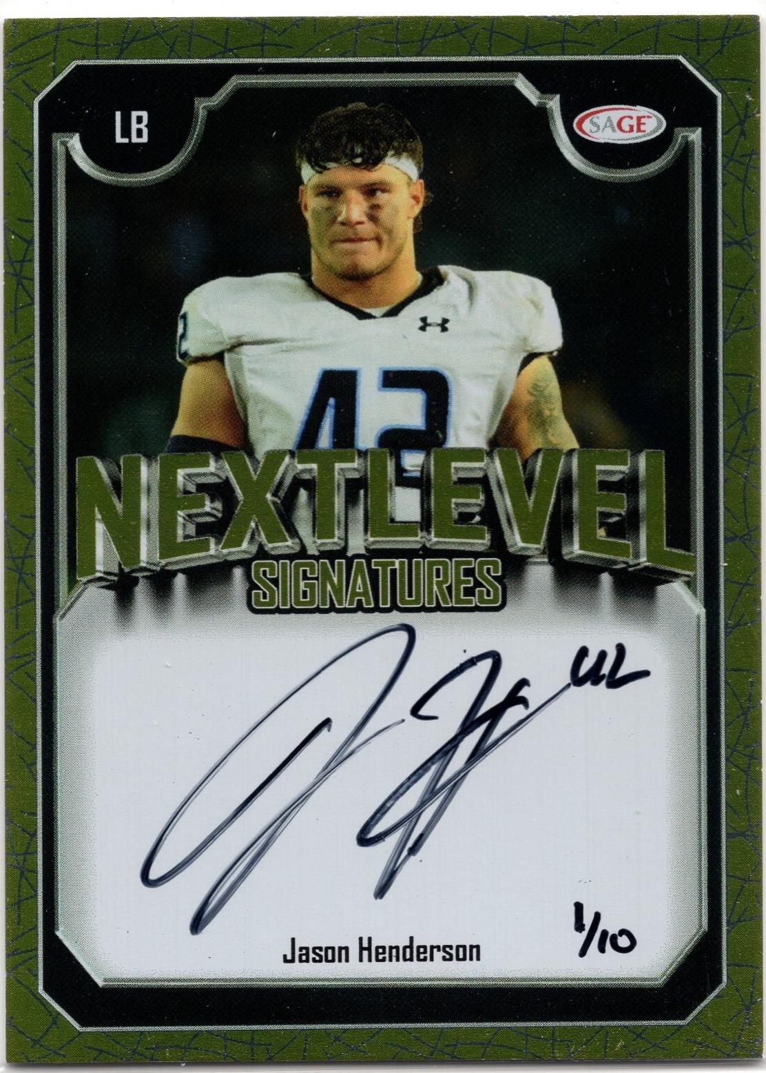 Jason Henderson [Gold] #NLS-JH Prices | 2025 Sage Hit Next Level