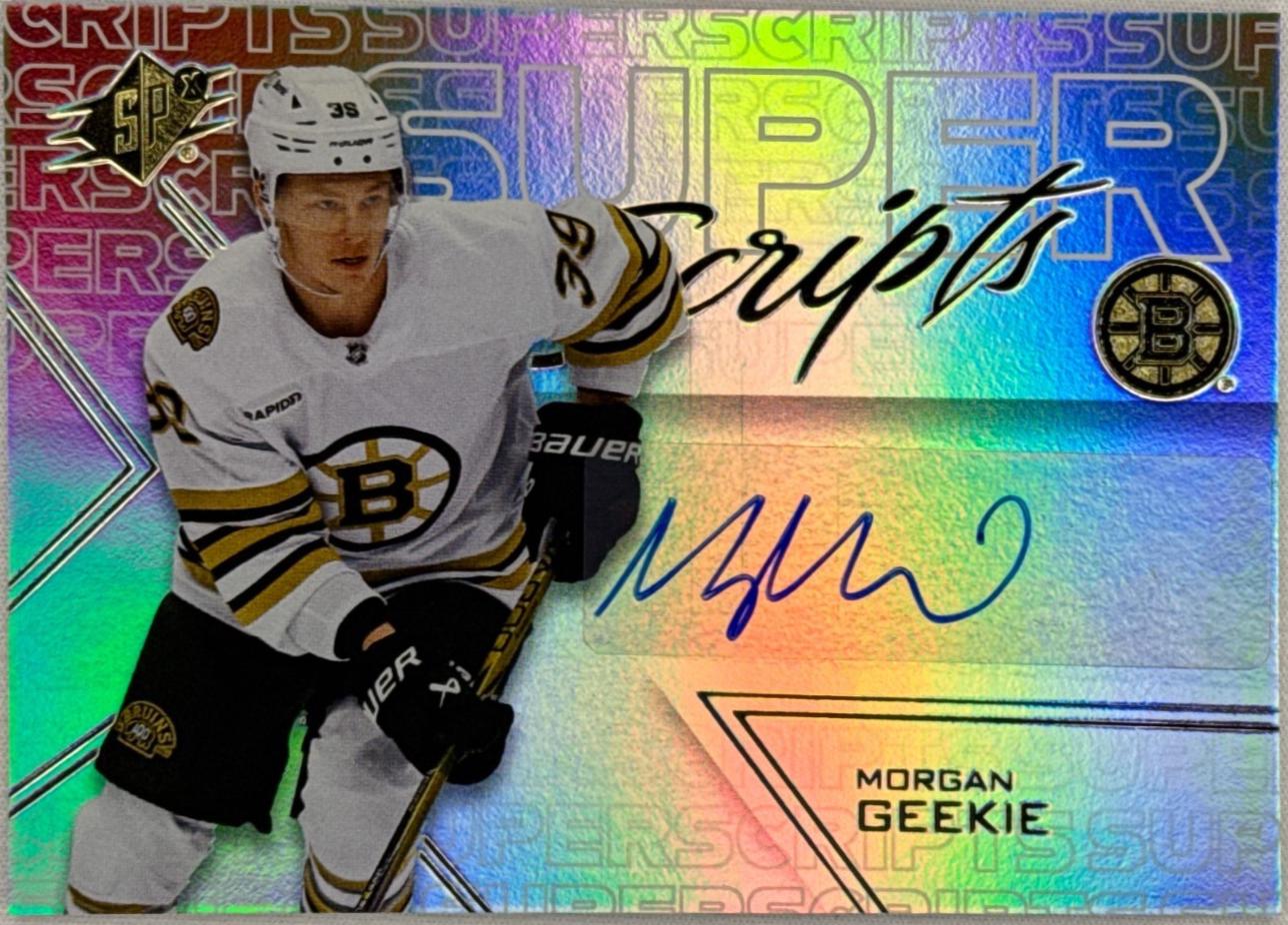 Morgan Geekie #SS-MG Hockey Cards 2024 SPx SuperScripts