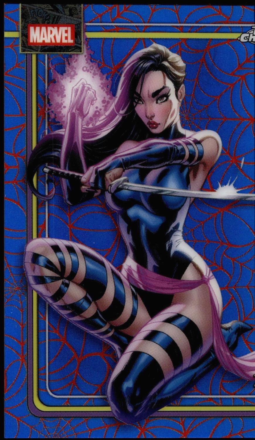Psylocke Spider-Web Red/Blue Refractor