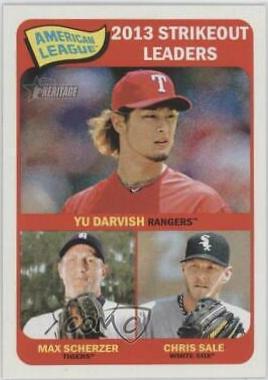 Chris Sale, Max Scherzer, YU Darvish #11 Baseball Cards 2014 Topps Heritage