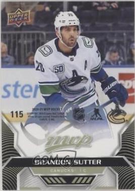 Brandon Sutter #115 Hockey Cards 2020 Upper Deck MVP Puzzle Back