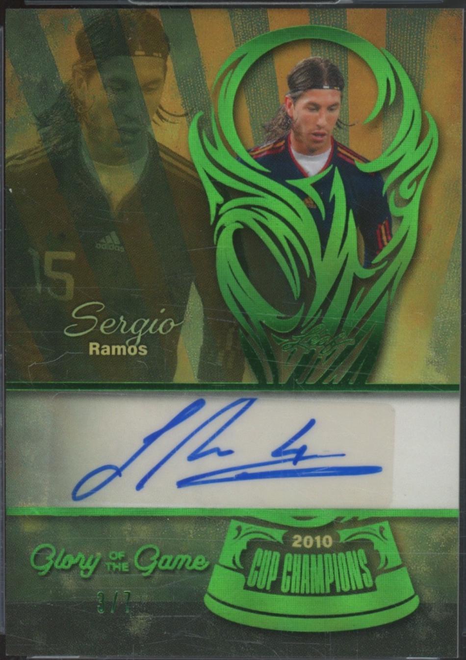 Sergio Ramos #CU-SR1 2026 Leaf Glory Of The Game Cup Champions Autograph Soccer