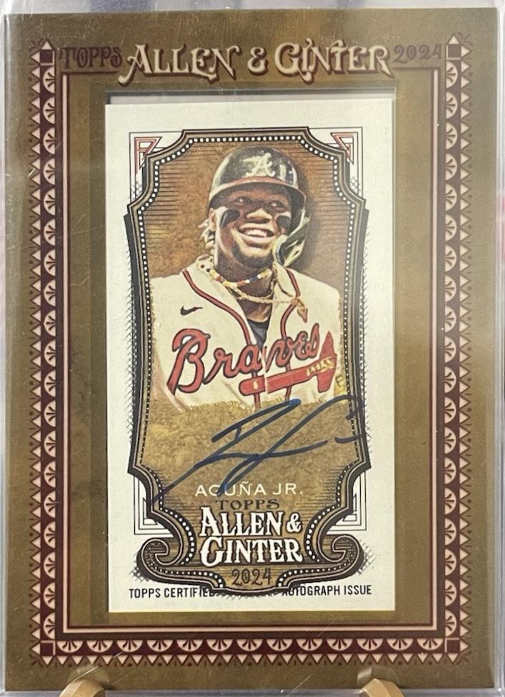 Ronald Acuna Jr. #MA-RA 2024 Topps Allen & Ginter Mini Baseball Autograph