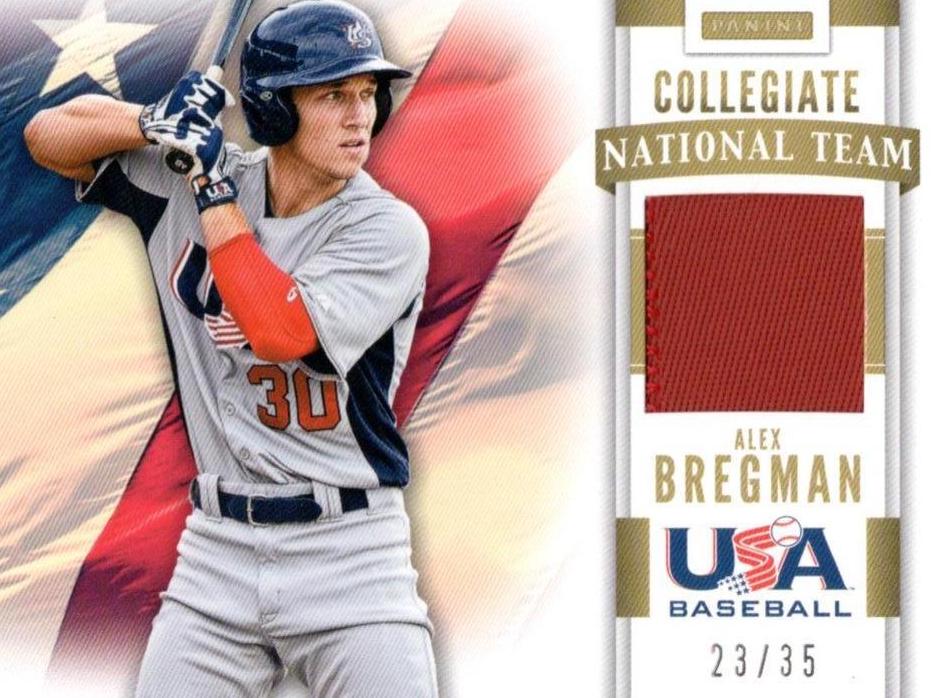 Alex Bregman #4 Baseball Cards 2013 Panini USA Baseball Collegiate National Team Patches