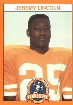 Jeremy Lincoln #25 Football Cards 1990 Tennessee Volunteers Centennial