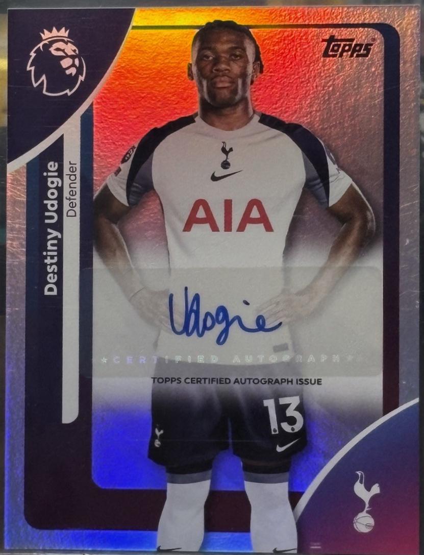 Destiny Udogie #AC-DU 2025 Topps Premier League Autograph