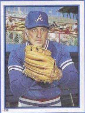 Phil Niekro #218 1983 Topps Stickers Baseball
