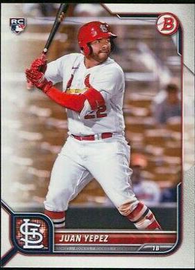Juan Yepez #24 Baseball Cards 2022 Bowman