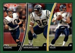 Billy Volek, Brandon Manumaleuna, Nate Kaeding