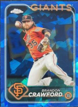 Brandon Crawford #416 2024 Topps Chrome Sapphire Baseball