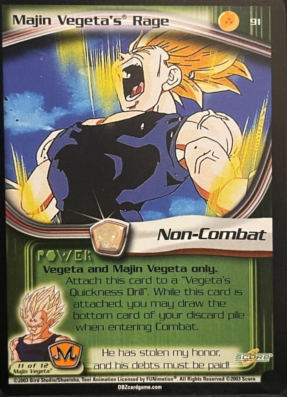 Majin Vegeta's Rage 91 Dragon Ball Z Babidi Saga