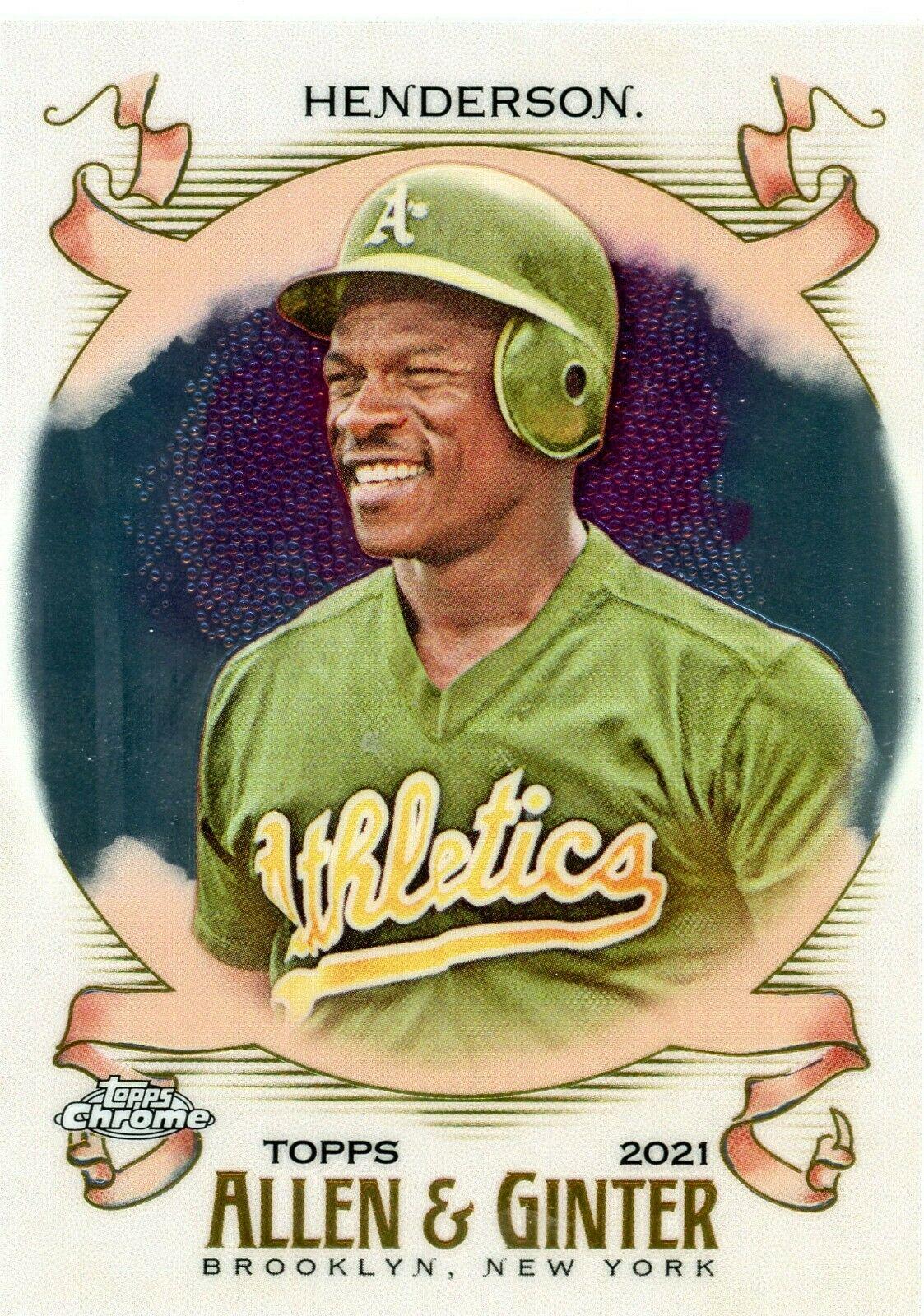 Rickey Henderson #30 2021 Topps Allen & Ginter Chrome Baseball