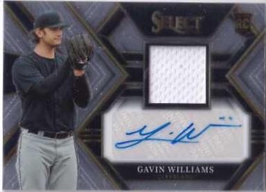 Gavin Williams #PJA-GW Baseball Cards 2023 Panini Select Rookie Jersey Autographs