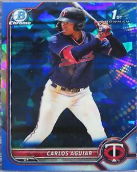 Carlos Aguiar #BCP-1 Baseball Cards 2022 Bowman Chrome Prospects Sapphire