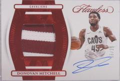 Donovan Mitchell [Ruby] #13 Basketball Cards 2023 Panini Flawless Patch Autograph Prices