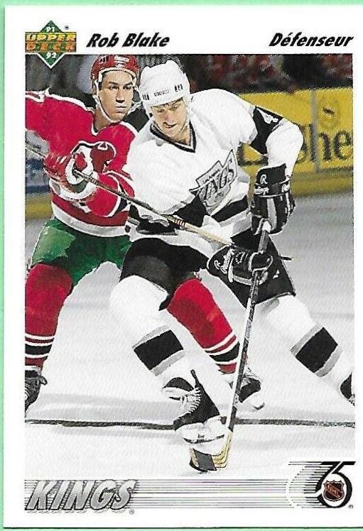 Rob Blake #148 Hockey Cards 1991 Upper Deck French