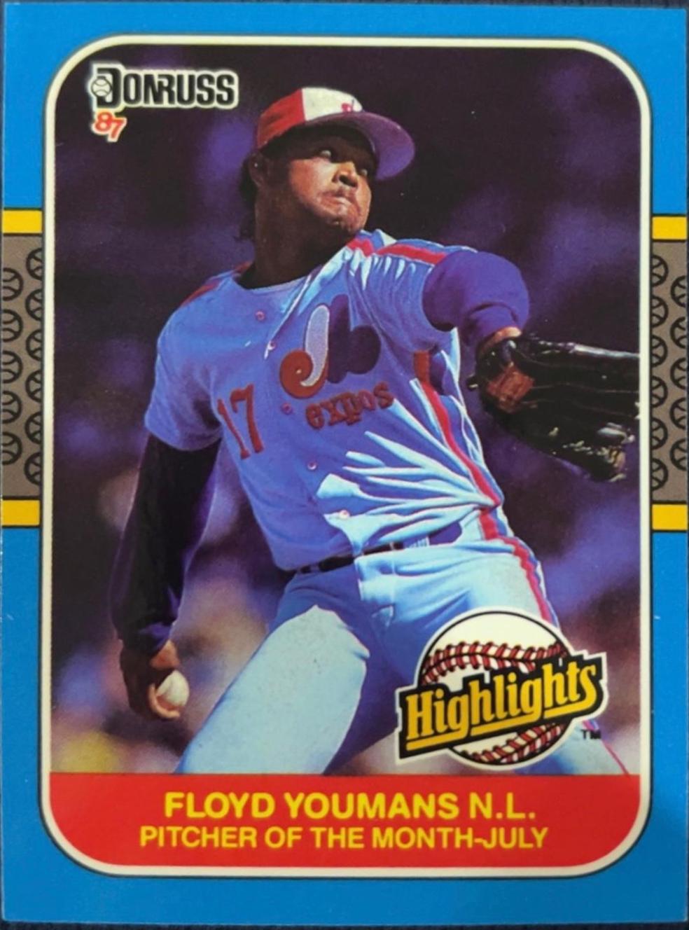 Floyd Youmans #22 Baseball Cards 1987 Donruss Highlights