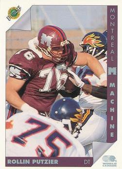 Rollin Putzier #77 Football Cards 1992 Ultimate WLAF