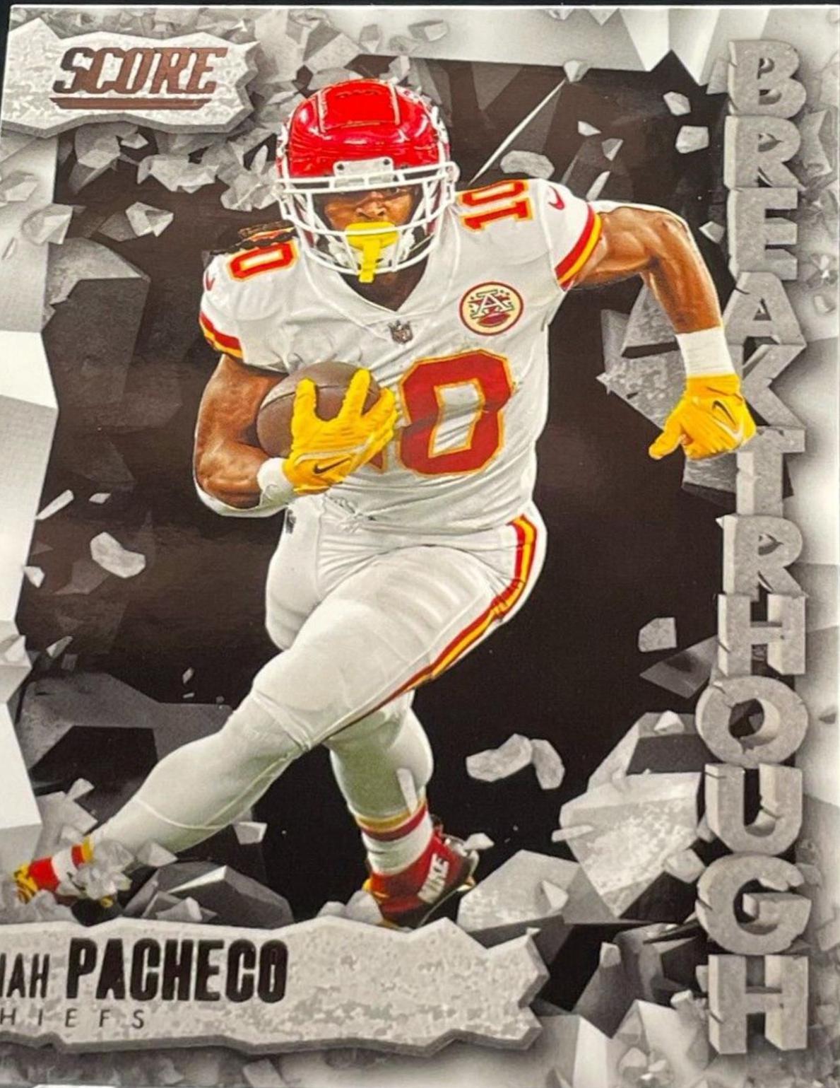 Isiah Pacheco #6 Football Cards 2023 Panini Score Breakthrough